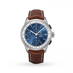 breitling premier heren blauw 42mm horloge