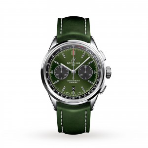 breitling premier heren groen 42mm horloge