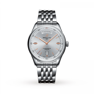 breitling premier heren zilver 40mm horloge