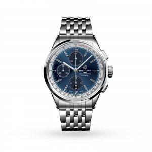 breitling premier heren blauw 42mm horloge