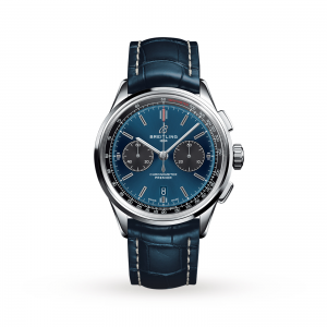 breitling premier heren blauw 42mm horloge