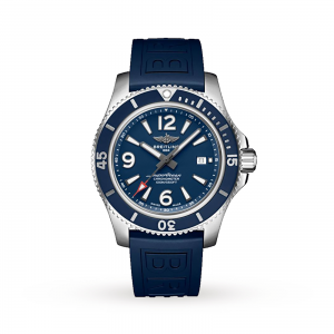 breitling superocean heren blauw 44mm horloge
