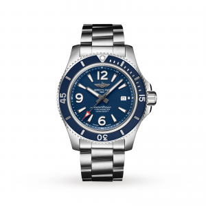 breitling superocean heren blauw 44mm horloge