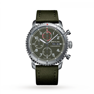breitling aviator 8 heren groen 43mm horloge