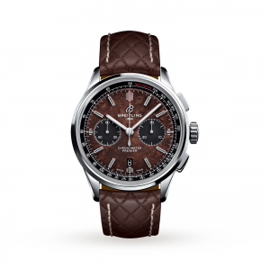 breitling premier heren bruin 42mm horloge