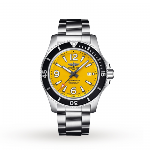 Breitling Superocean heren geel 44mm horloge