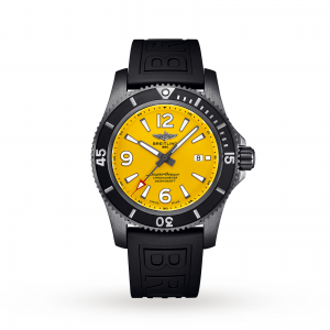 Breitling Superocean heren geel 46mm horloge