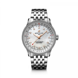 breitling navitimer dames parelmoer 35mm horloge
