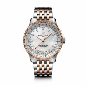 breitling navitimer dames parelmoer 35mm horloge