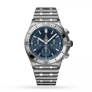 breitling chronomat heren blauw 42mm horloge