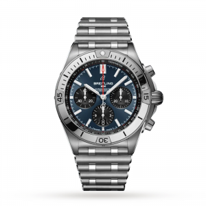 breitling chronomat heren blauw 42mm horloge