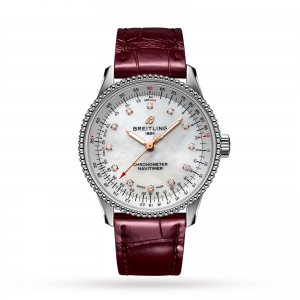 breitling navitimer dames parelmoer 35mm horloge