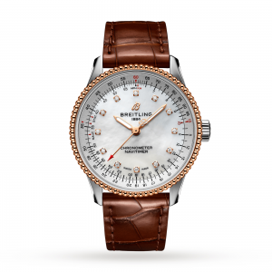 breitling navitimer dames parelmoer 35mm horloge
