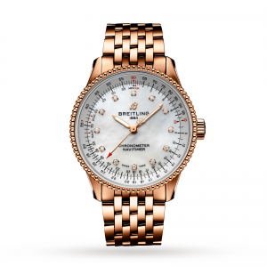 breitling navitimer dames parelmoer 35mm horloge
