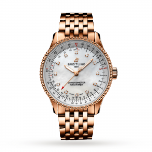 breitling navitimer dames parelmoer 35mm horloge