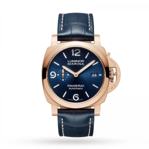 panerai luminor heren blauw 44mm horloge