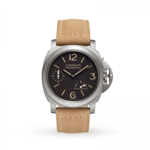 panerai luminor heren bruin 44mm horloge