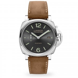 panerai luminor due heren grijs 42mm horloge