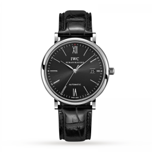 iwc portofino heren zwart 40mm horloge
