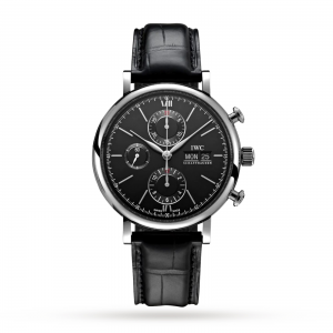 iwc portofino heren zwart 42mm horloge
