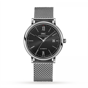 iwc portofino heren zwart 40mm horloge