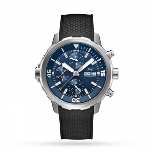 iwc aquatimer heren blauw 44mm horloge