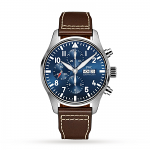 iwc pilot heren blauw 43mm horloge