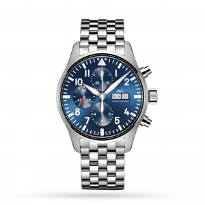 iwc pilot heren blauw 43mm horloge