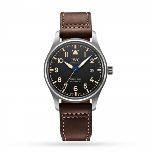 iwc pilot heren bruin 40mm horloge