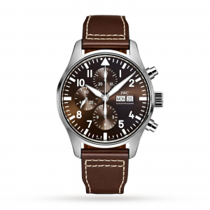 iwc pilot heren bruin 43mm horloge