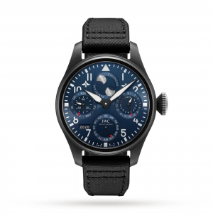iwc pilot heren blauw 46,5 mm horloge