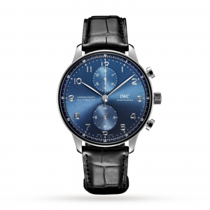 iwc portugieser heren blauw 41mm horloge