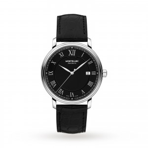  heren zwart 39mm horloge