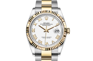 Rolex Datejust Oyster 36 mm Oystersteel-staal en geelgoud 126233-0030