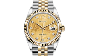 Rolex Datejust Oyster 36 mm Oystersteel-staal en geelgoud 126233-0033