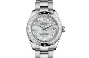 Rolex Datejust Oyster 31 mm Oystersteel-witgoud en diamanten 178344-0027