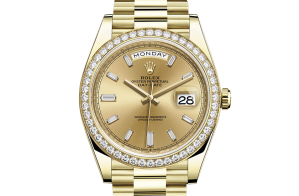 Rolex Day-Date Oyster 40 mm geelgoud en diamanten 228348rbr-0002