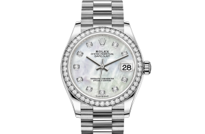 Rolex Datejust Oyster 31 mm witgoud en diamanten 278289rbr-0005