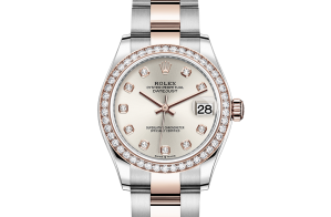 Rolex Datejust Oyster 31 mm Oystersteel Everose-goud en diamanten 278381rbr-0015