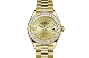 Rolex Lady-Datejust Oyster 28 mm geelgoud en diamanten 279138rbr-0006