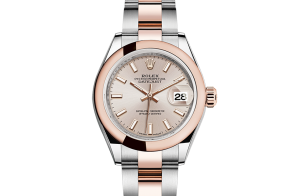 Rolex Lady-Datejust Oyster 28 mm Oystersteel-staal en Everose-goud 279161-0002