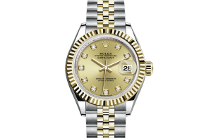Rolex Lady-Datejust Oyster 28 mm Oystersteel-staal en geelgoud 279173-0011